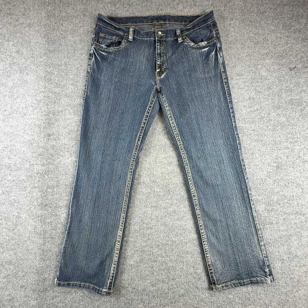 Road Runner Jeans Mens 40x30 Blue Medium Wash Straight Stretch Denim Pants
